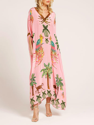 Coconut Tree Printed Dress