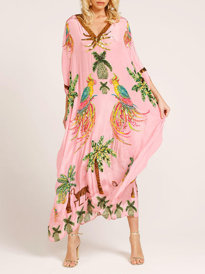Coconut Tree Printed Dress