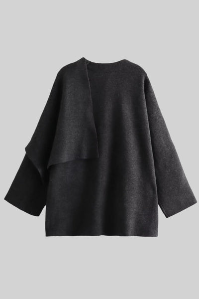 LENA – Knit Cardigan with Scarf
