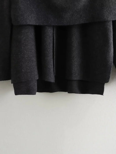 LENA – Knit Cardigan with Scarf