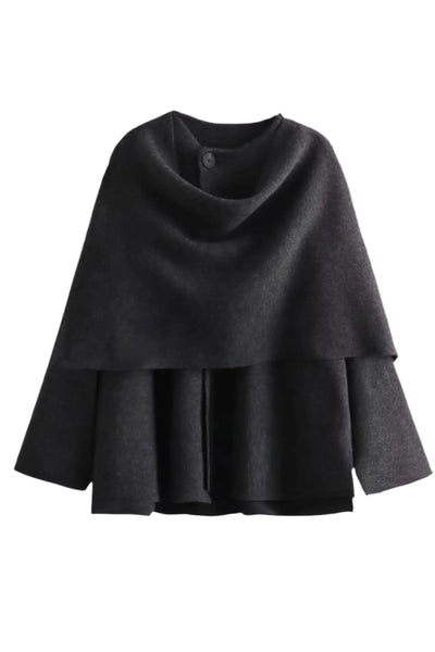 LENA – Knit Cardigan with Scarf