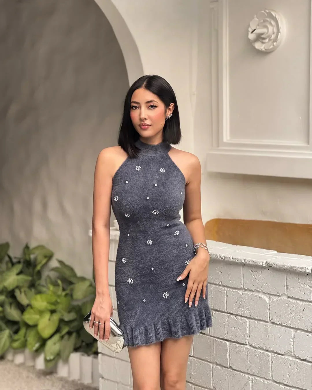 ELSA – Knit Dress with Ruffles