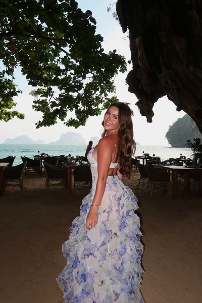 Floral Maxi Dress Blue