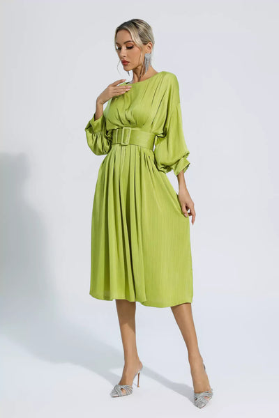 Klara Satin Midi Dress